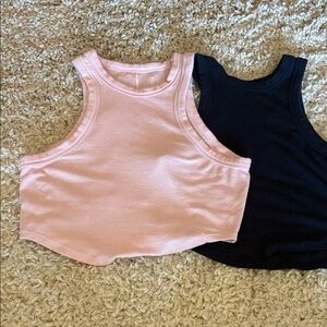 lululemon athletica Women’s Tank Tops - Light Pink & Dark Navy Blue